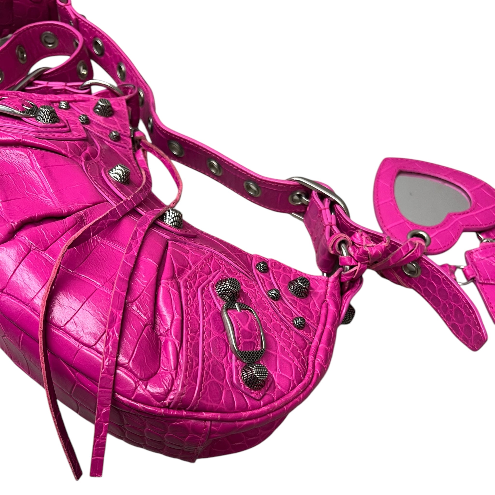 BALENCIAGA LE CAGOLE XS FUCSIA